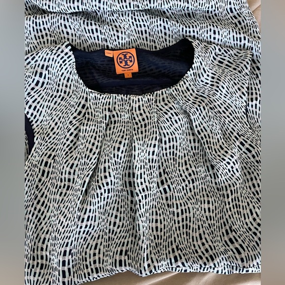 Tory Burch Women's Silk Dress Sleeveless Black and White Patterned - Picture 5 of 5